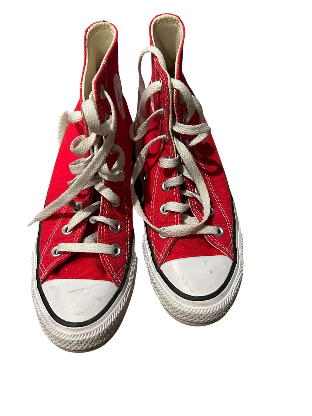 Converse Red High-Top Canvas Sneakers